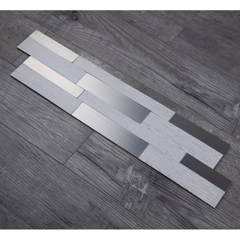 versaTILE 6" x 24" Peel and Stick Vinyl Wall Paneling in White Wayfair